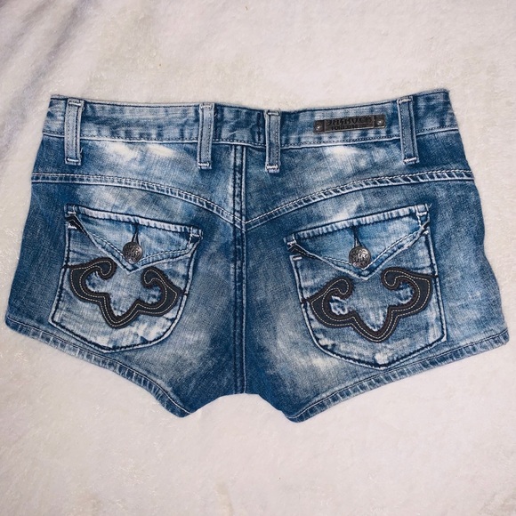 ReRock for Express Pants - 👑 SEXY FANCY REROCK BOOTY SHORTS ACID WASH — 2